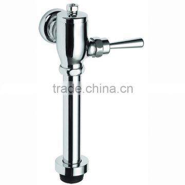 High Quality Brass Pressure Toilet Flusher, Self Closing Valve, Chrome Finish and Wall Mounted