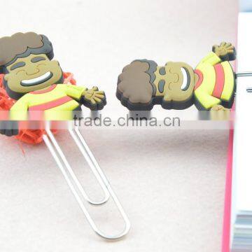 custom cute smile face soft pvc bookmark