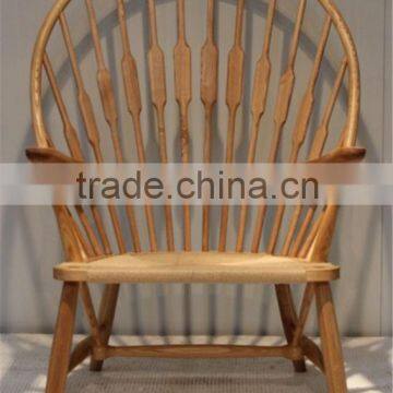 Chinese style leisure chair /solid wood restaurant chair / replica Hans J.Wegner peacock chair C012