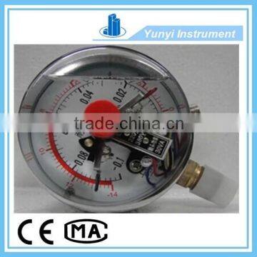 China 2016 Oil Filled Electric Contact Pressure Gauge for liquid gas or steam pressure