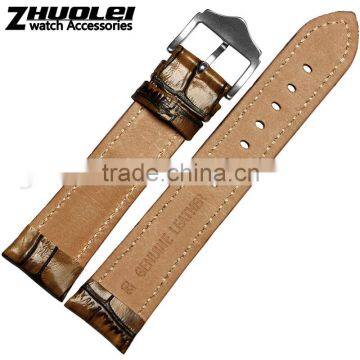 18|20|22mm High Quality Genuine Cowhide Leather Watch Strap With Fashionable Buckle photo-3