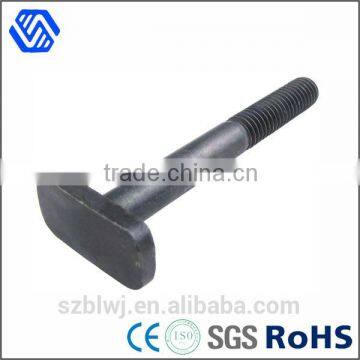 Flat heads black carbon steel helf thread T bolt