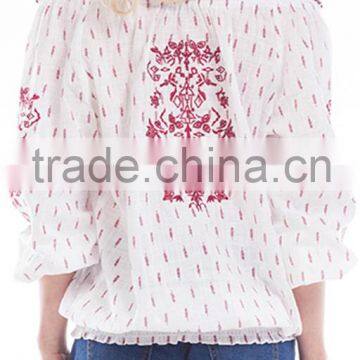 New Casual Daily Autumn off Shoulder Latest Fashion Blouse Design photo-3