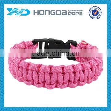 550 paracord survival bracelet, 550 cord bracelet with plastic buckle