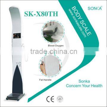 SK-X80th LCD Touch Screen Bill Operated Outside Omron Digital Medical Height & Weight Scale