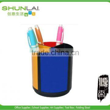 Colorful plastic pen holder and plastic rotate pen holder