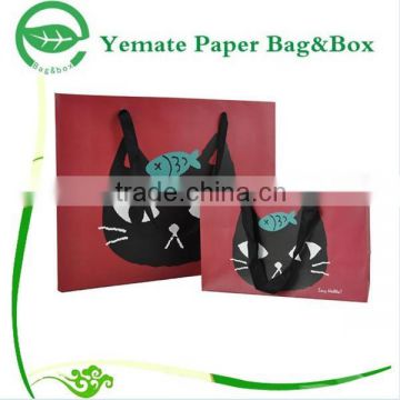 promotional custom luxury design printed matte laminated paper shopping packaging bag