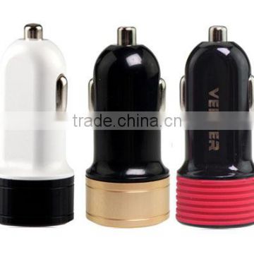 5V 3.4A 2 port cellphone car charger for iphone 6 mobile phone