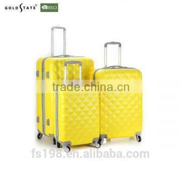 Yellow color Three-pieces popular trolley luggage set