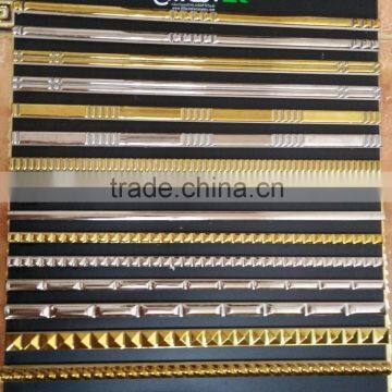 hot sale full ceramic golden&silver border 600*20mm