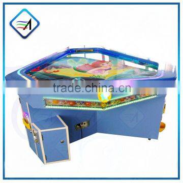 Coin Operated Machine 3 Players Mini Fish Game Air Hockey Table For Sale