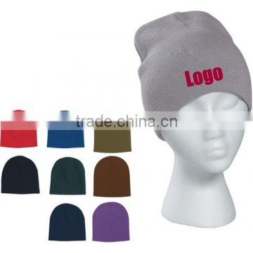 100% Acrylic Beanie Knitted Cap, Hat