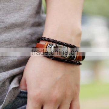 Fashion adjustable leather bracelet