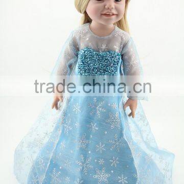 Wholesaler hot 18 inch american girl doll in frozen clothes Elsa clothes