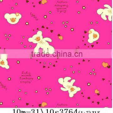 lovely bear print flannel fleece fabric