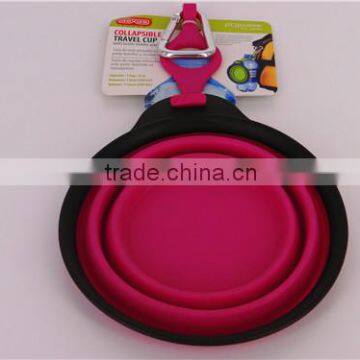 collapsible silicone cup travel cup100% Food Grade Non-toxic foldable