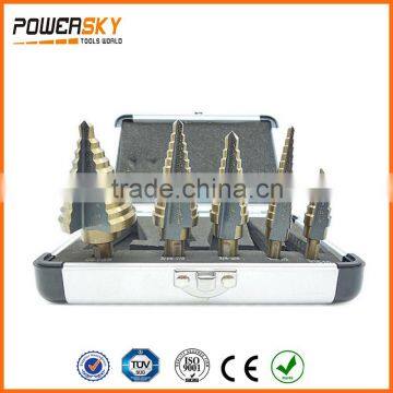 5pcs Step Drill Bit Set Hss Cobalt Multiple Cut Hole 50 Sizes Step Drill Case photo-3