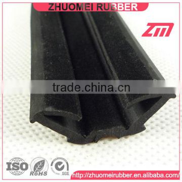 Flocked lined rubber window seal