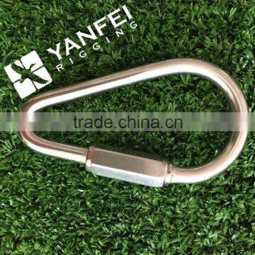 Stainless Steel Pear Shaped Snap Hook With Safety Nut