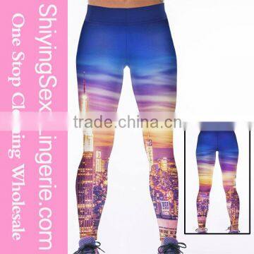 custom nylon spandex women fitness sublimation yoga pants