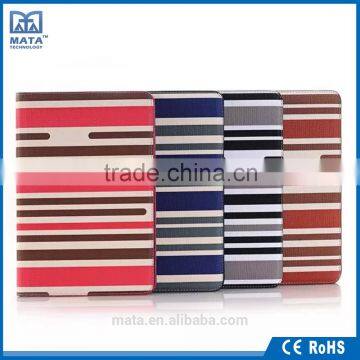 OEM cheap price double color stripe leather case for iPad Mini 4