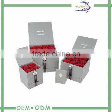 Stand up flexible special shape round box packaging for flowers