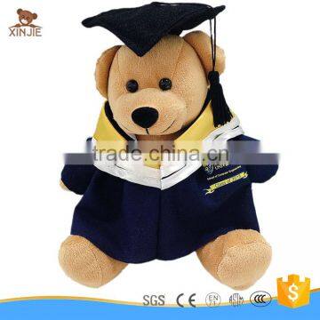 EN71 standard plush graduate teddy bear toy good quality plush teddy bear with graduate hat and gown