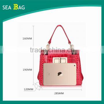 2016 New Arrival Popular Alligator Pattern Woman Shoulder Long Strip Bag Alibaba China Factory