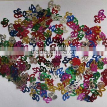 1.3X1.5cm 1.0x1.3cm 1.0x1.1cm Metallic PVC 20 21 25 Happy Birthday Confetti for party decoration