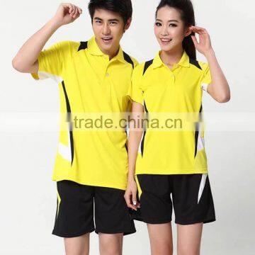 2015 fashion style badminton wear new design top quality badminton shorts and jersey