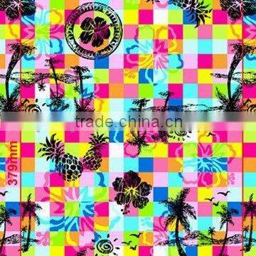 2015 New Arrival Tropical Print Miscrofiber Beach Wear Fabric