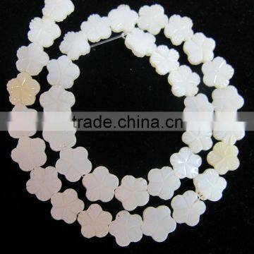 Unique Shape White Shell Beads Flower Shape Beads