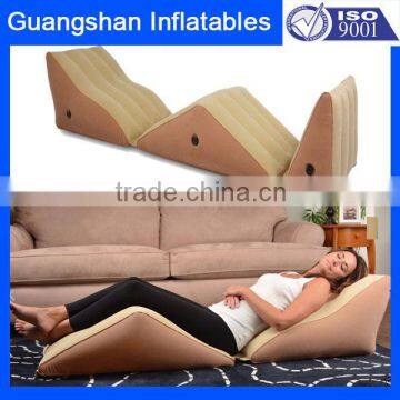 Flocked Foldable Inflatable Chaise Body Wedge Mattress