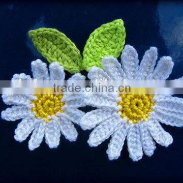 Handmade crochet applique ,crochet flower appliques ,daisy flower appliques