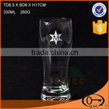 330ml clear glass beer cup