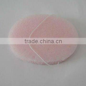 2012 most-popular oval shape konjac washing sponge , pink color