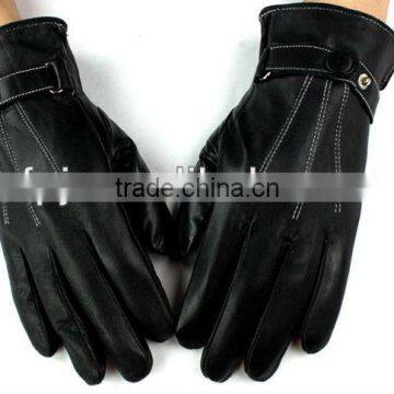 men fashion bicycle black leather driving Gloves