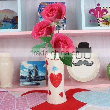 Valentine's day love flower vase painting designs