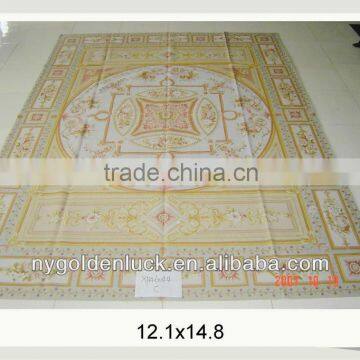 12.1x14.8 European design wool aubusson rugs