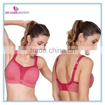 sublimation printed womens active wear supplex plus size sports bra