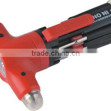 multi-Screwdriver with torch/ car emergency hammer