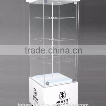 Locking sunglass display, sunglasses display with lock, fashionable sunglasses shelf display