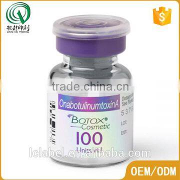 anti-fake pharmaceutical 10ml hologram vial label on the bottle