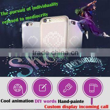 mobile phone shell new intelligent LED array light emitting light flash custom smart phone case Support DIY for Iphone 6