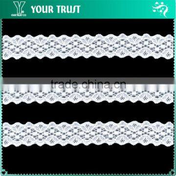 Width 14.0 Centimeter White Stretch Tape Trim Spandex Jacquard Elastic Lace photo-5