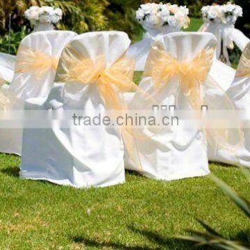 Very beautiful white banquet chair cover for wedding