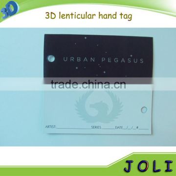 3d effect plastic lenticular printed hang tag for clothing