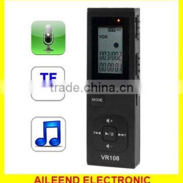 Support TF Card Telephone recording Digital Voice Recorder MP3 Player with 4GB Memory