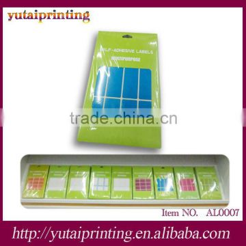 Colored blank self adhesive label stock