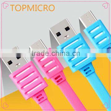 2016 Colorful Noodle Flat Line Speed Charging Type-C to USB 2.0 Data Cable Quality Choice photo-3